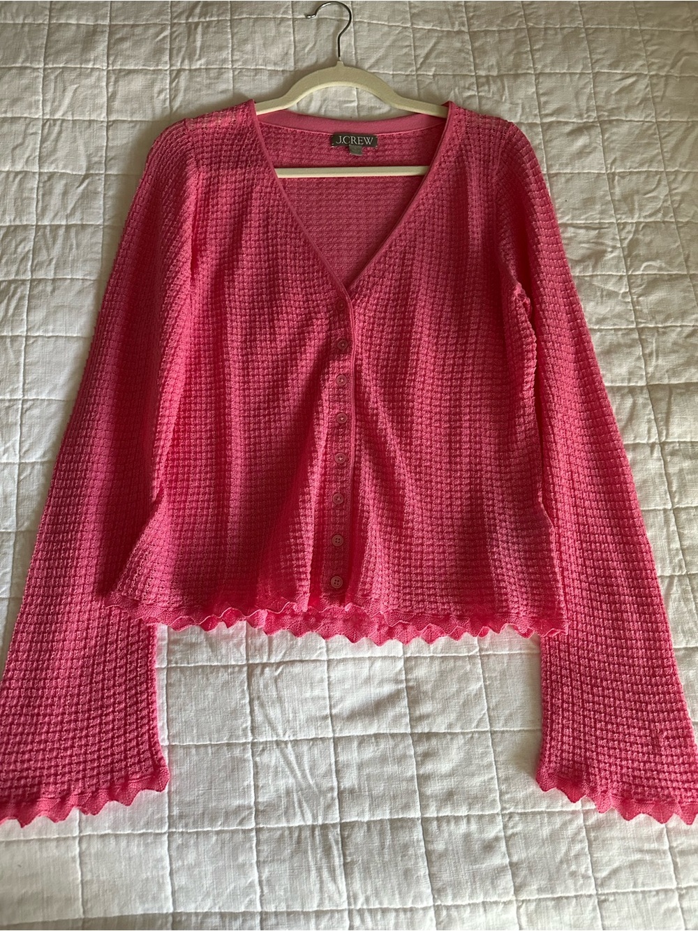 J. Crew scallop trim cardigan